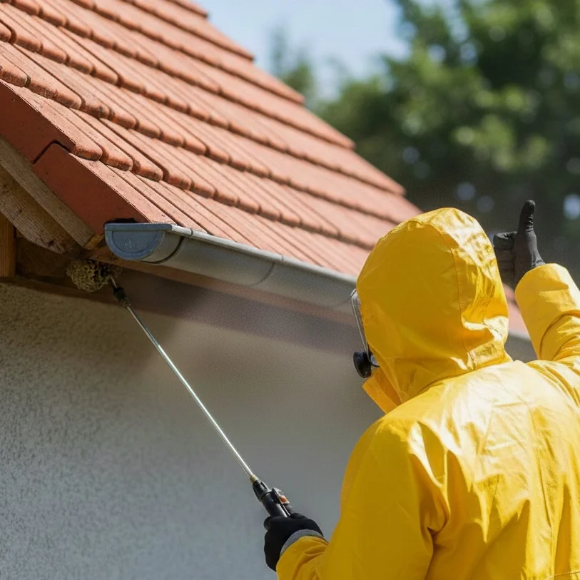 Technicien certifié en combinaison de protection — professionnel anti-guêpes et frelons à Eysines, intervention 7j/7 en Gironde